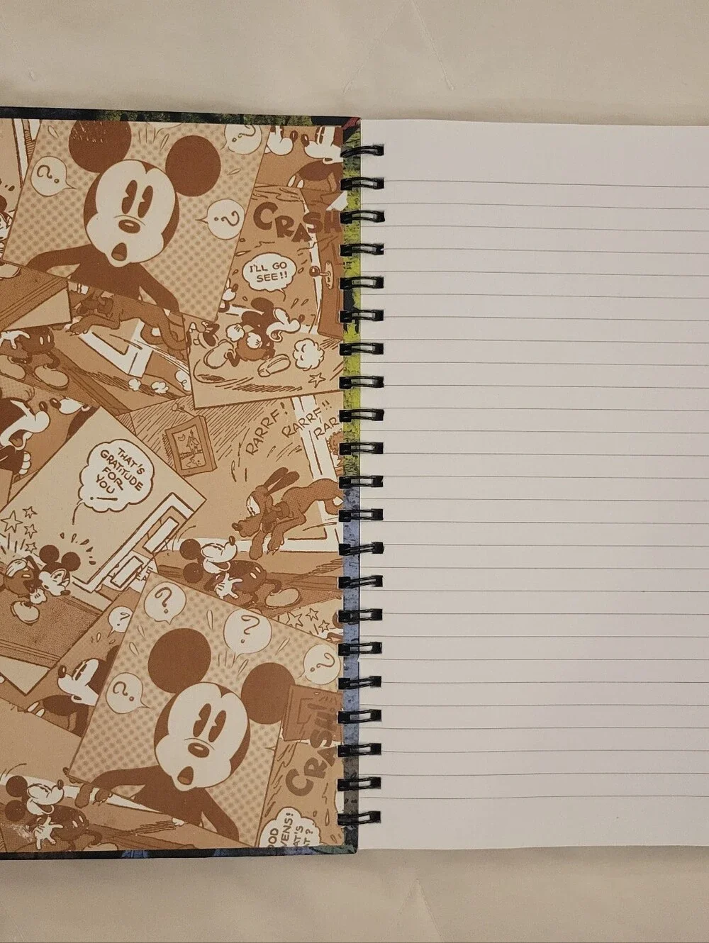 Disney Mickey Mouse Spiral Notebook - Stiff Cardboard Cover
